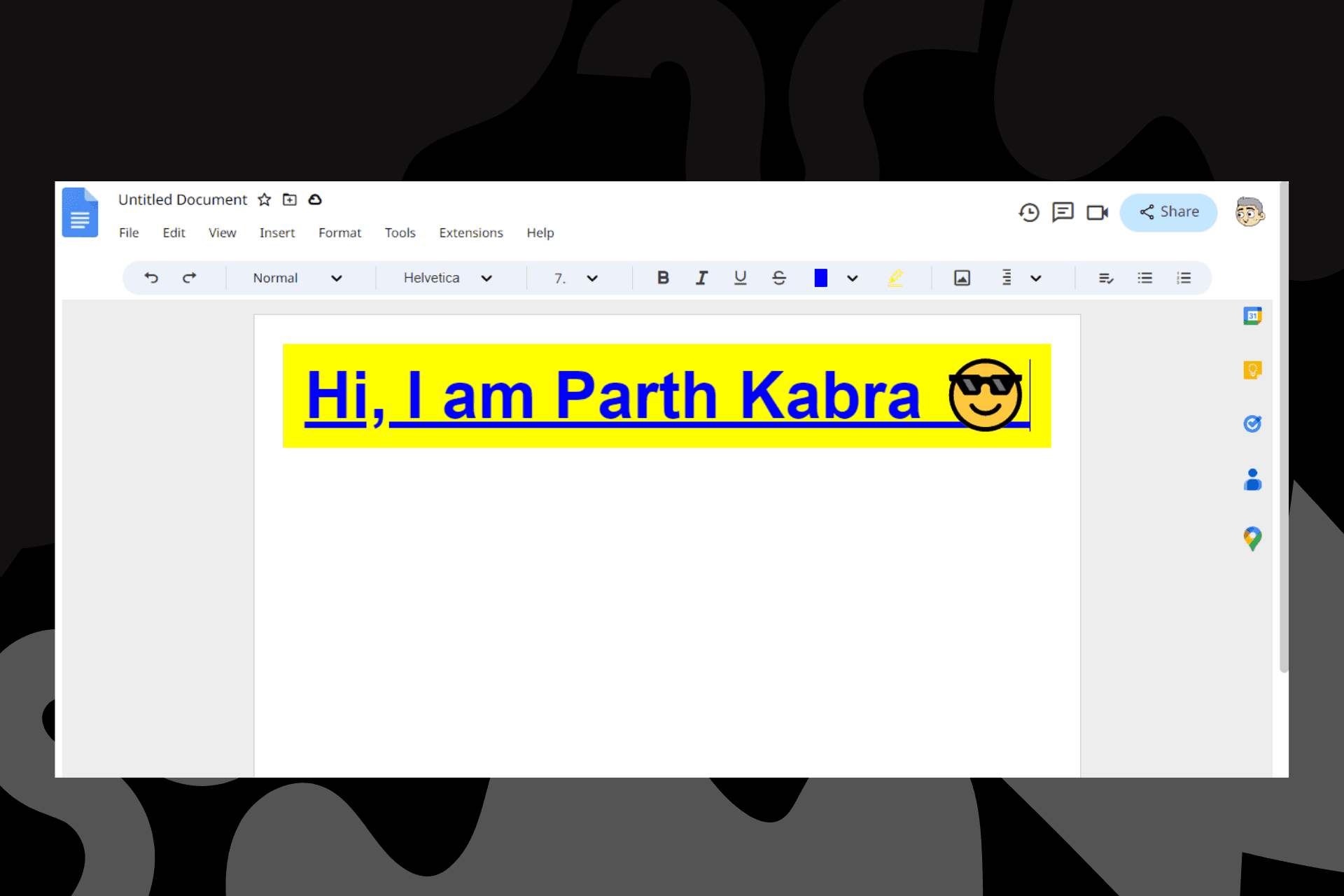 Google docs clone Project screenshot
